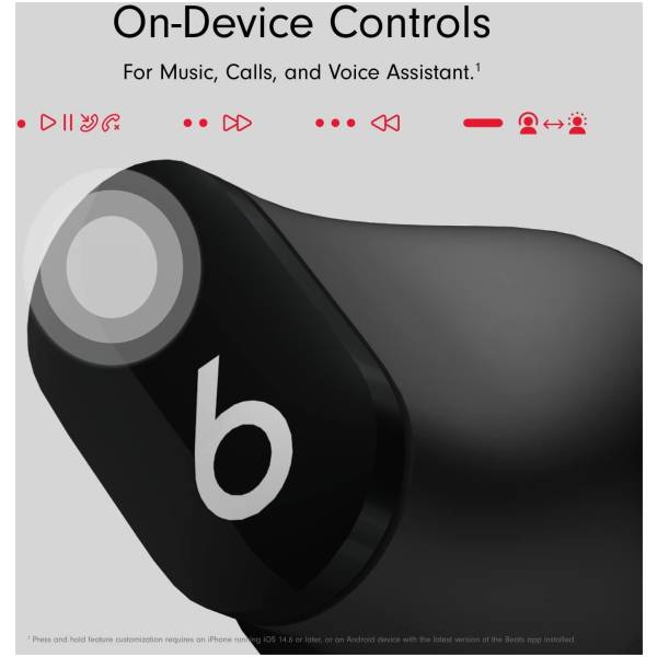 Beats Studio Buds True Wireless Noise Cancelling Earbuds (Black) Image 4