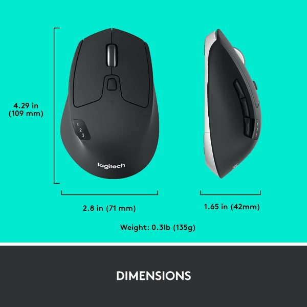 Logitech M720 Triathlon Multi-Computer Wireless Mouse Image 3