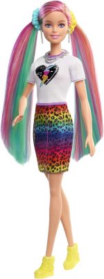 Barbie Leopard Rainbow Hair Doll GRN80 GRN81 Image 3