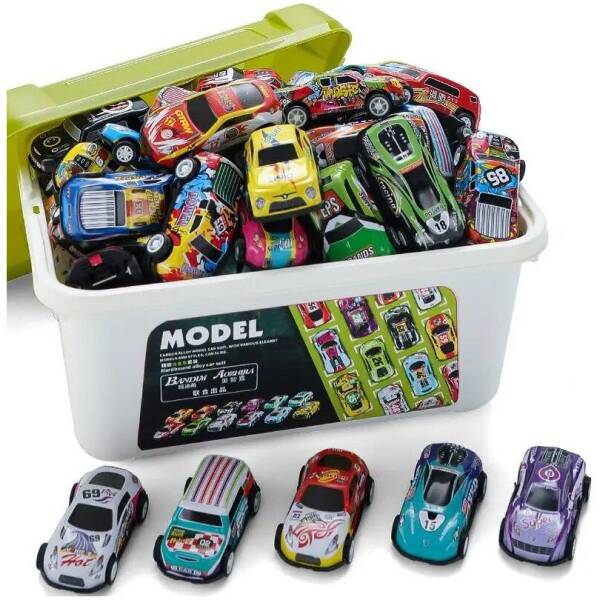 Box with small Cars 20pcs Image 1