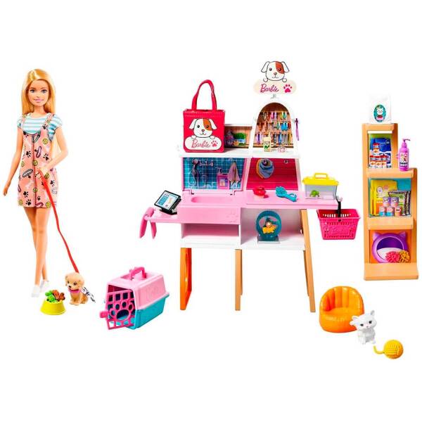 Barbie Doll and Pet Salon Playset GRG90