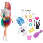 Barbie Leopard Rainbow Hair Doll GRN80 GRN81