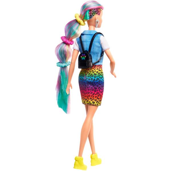 Barbie Leopard Rainbow Hair Doll GRN80 GRN81 Image 4