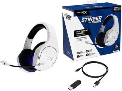 HyperX Cloud Stinger Core Wireless Gaming Heaadse for PS4, PS5, PC (White) Image 4