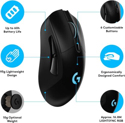 Logitech G703 LIGHTSPEED Wireless Gaming Mouse Image 3