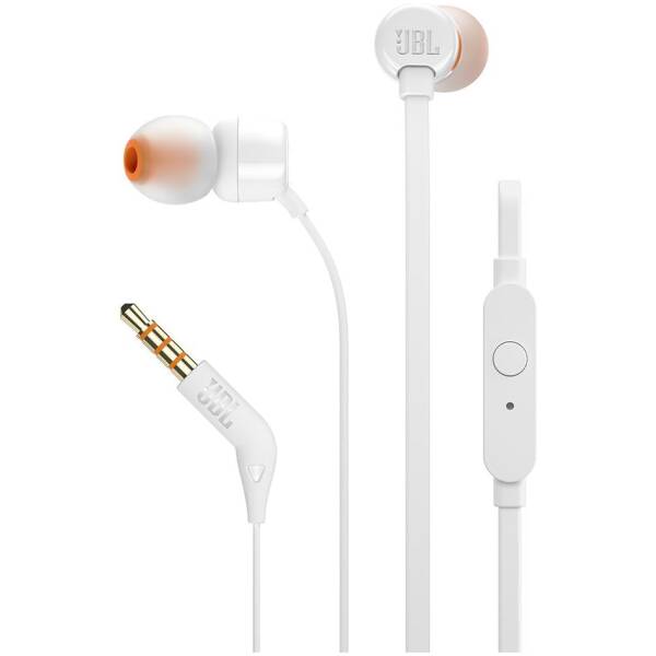 JBL Tune T160 Headphones with Mic (White) Image 1