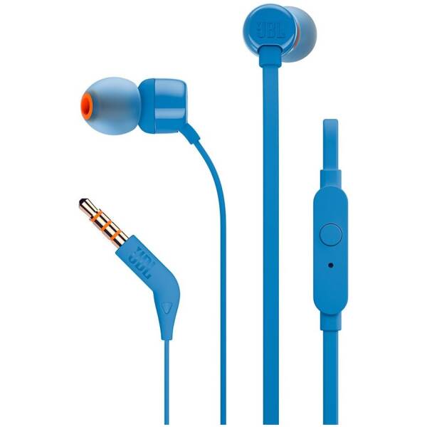 JBL Tune T160 Headphones with Mic (Blue) Image 1