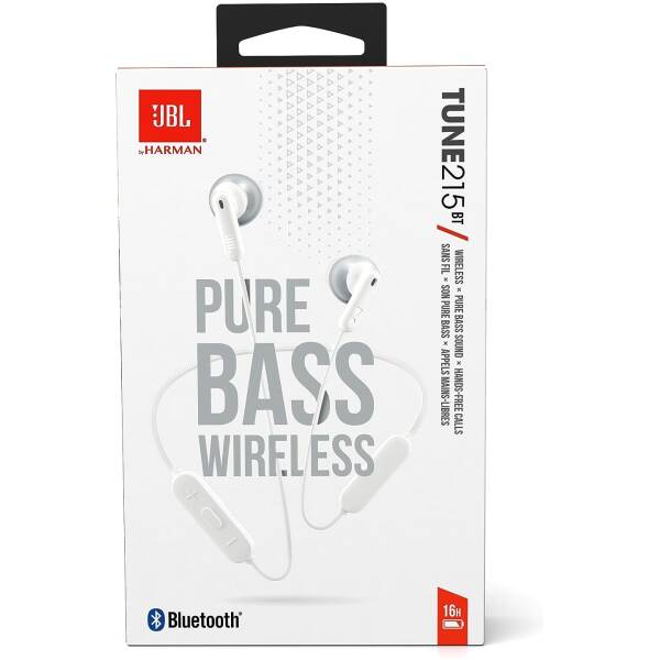 JBL Tune 215BT Wireless Pure Bass Sound White Image 4