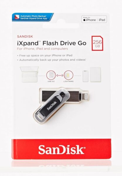 SanDisk 256GB iXpand Flash Drive Go with Lightning and USB 3.0 connectors Image 2