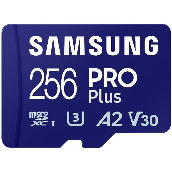 Samsung PRO Plus 256GB MicroSD Card + SD Adapter Image 1