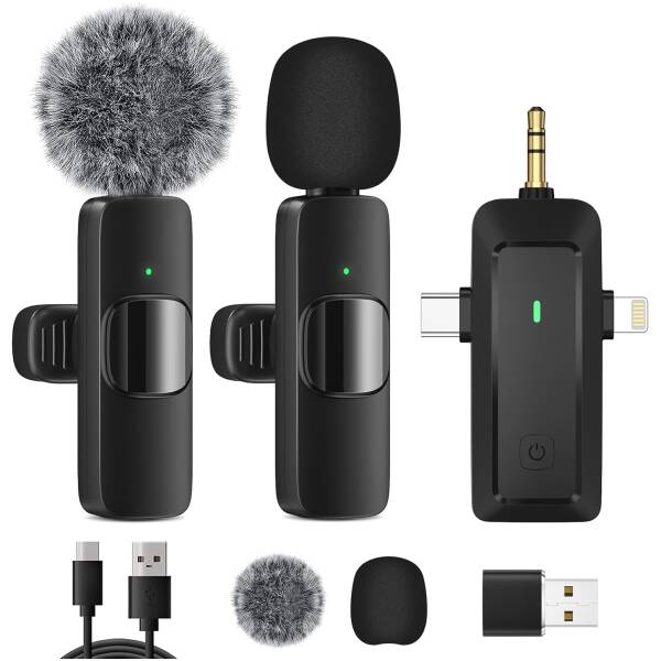 HMKCH wireless Lavalier Microphone 4in1 Image 1