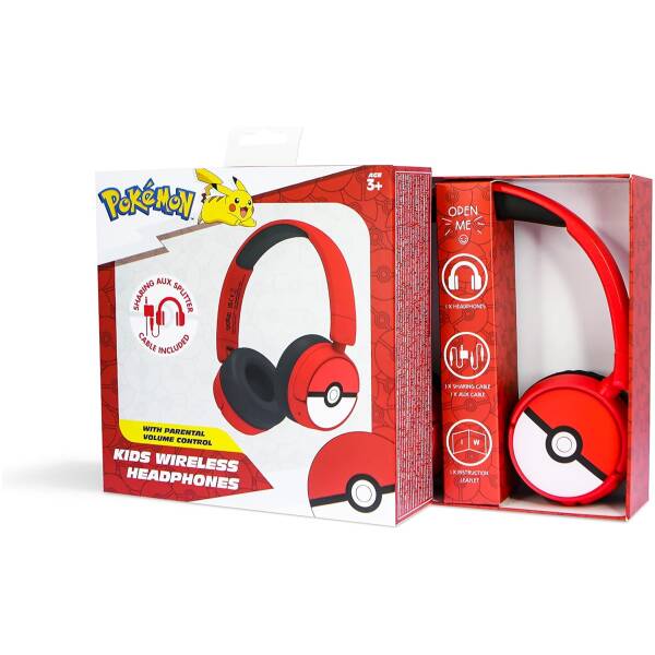 Pokemon Kids Wireless Headphones Red Image 4