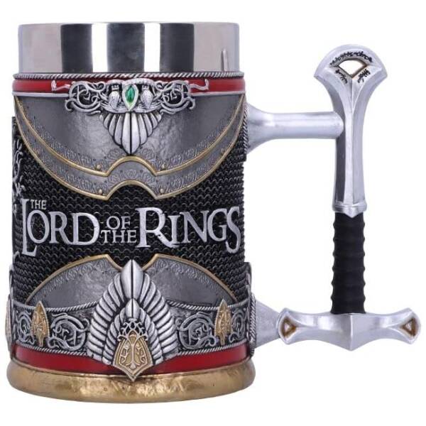 Lord of The Rings Aragorn Tankard Silver 15.5cm Image 1