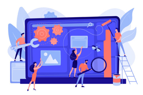 Website maintenance concept vector illustration