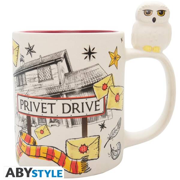 Harry Potter - Mug 3D Handle Hedwig & Privet Drive Image 2