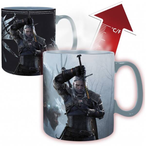 The Witcher Mug Heat Change 460 ml Geralt & Ciri Image 1