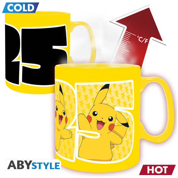 Pokemon Pikachu 25 Heat Change Mug 460 ml Image 1
