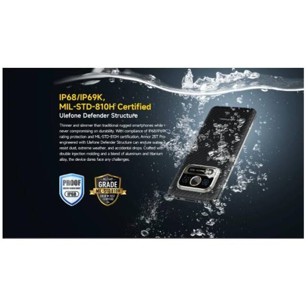 Ulefone Armor 25T Pro 6/256GB 5G Black (Thermal Imaging and Night Vision) Image 4