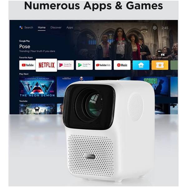 Wanbo Projector T4 Full HD 1080p White Image 4