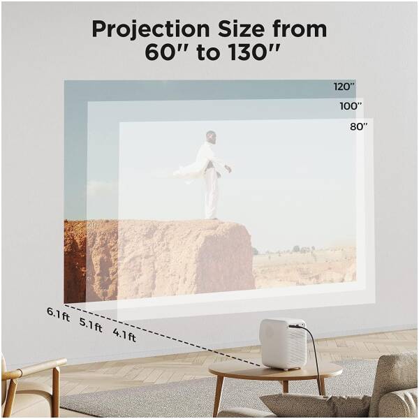 Wanbo Projector T4 Full HD 1080p White Image 2