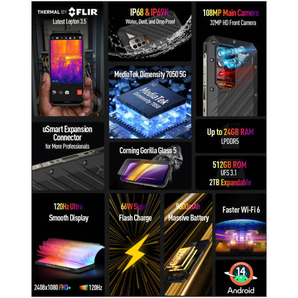 Ulefone Power Armor 18T Ultra 12/512GB 5G Black Image 3