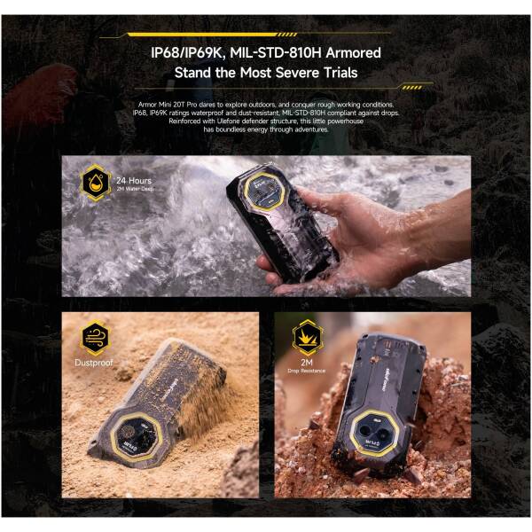 Ulefone Armor Mini 20T Pro 8/256GB 5G Black (with thermal imaging) Image 2