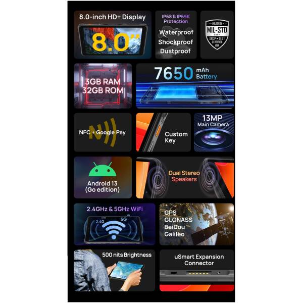 Ulefone Armor Pad Lite Wifi 3/32GB Black Image 2