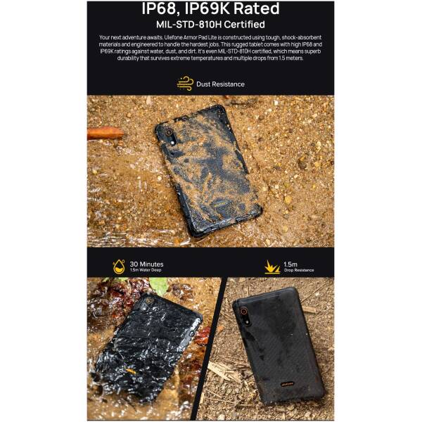 Ulefone Armor Pad Lite Wifi 3/32GB Black Image 3
