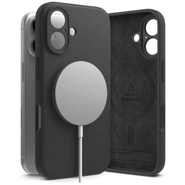 Ringke iPhone 16 Case Silicone Magnetic Black