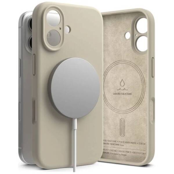 Ringke iPhone 16 Case Silicone Magnetic Stone