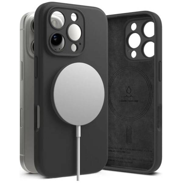 Ringke iPhone 16 Pro Case Silicone Magnetic Black