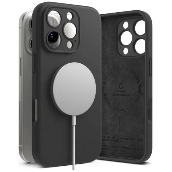 Ringke iPhone 16 Pro Max Case Silicone Magnetic Black