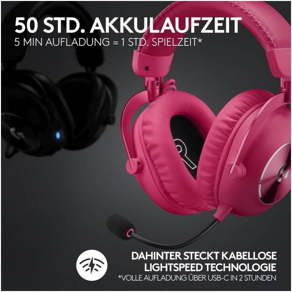 Logitech G Pro X 2 Lightspeed Headset Pink Image 2