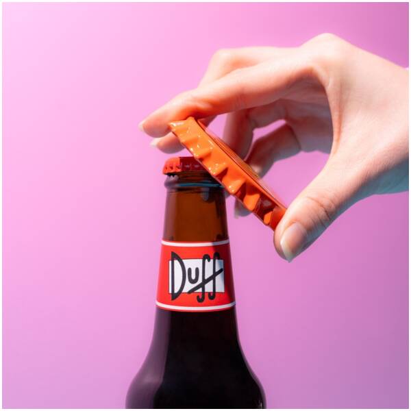 The SImpsons Duff Beer Bottle Opener Magnet Image 1