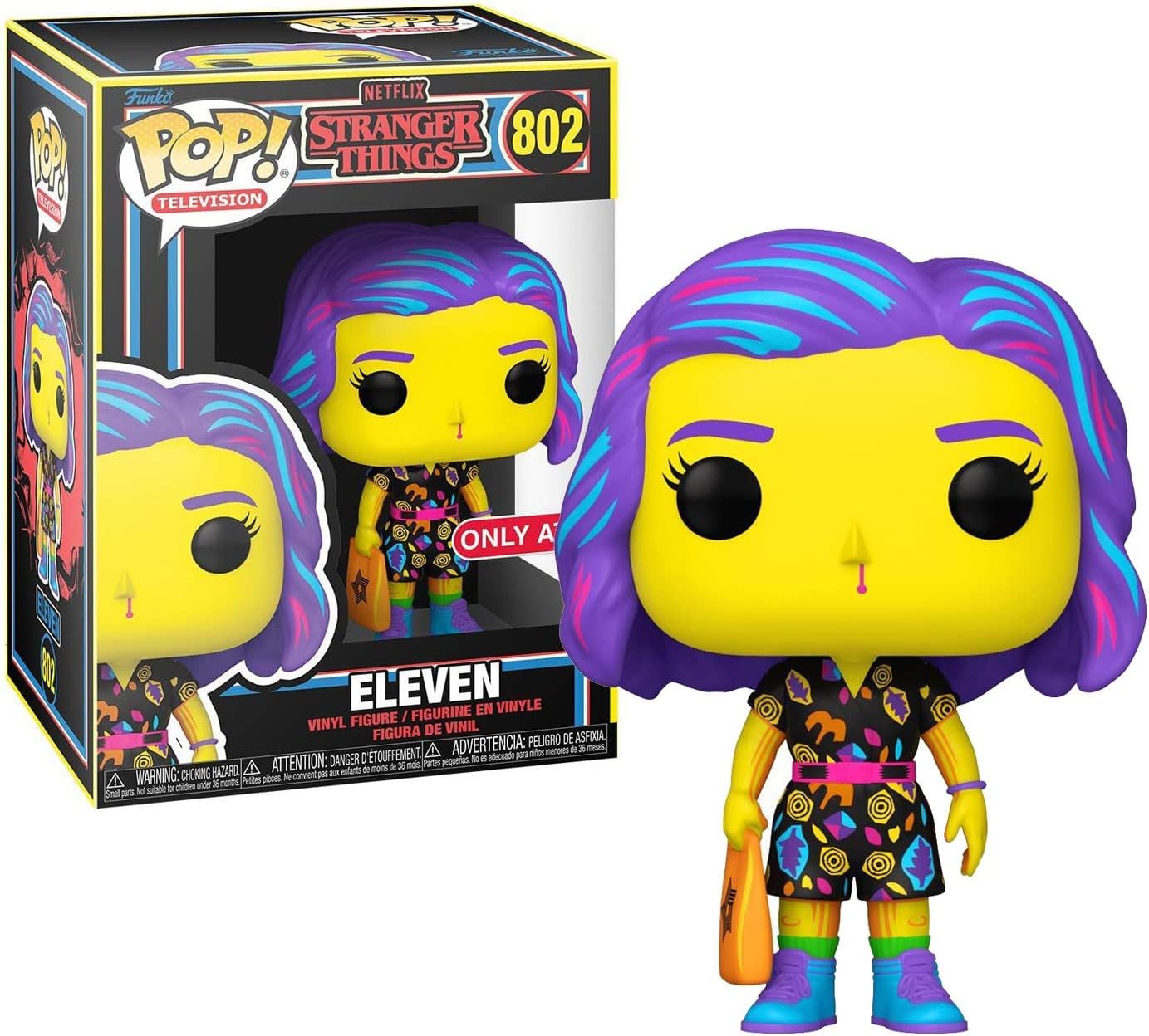 Funko Pop Stranger Things - Eleven in Mall Outfit Black Light Exclusive 802 Image 1 VR.LV Funko Pop! Stranger Things - Eleven in Mall Outfit Black Light Exclusive #802 Image 1
