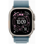 Apple Watch Ultra 3 49mm Natur Titanium Case with Light Blue/Alpine Loop MMEWM4 Image 2