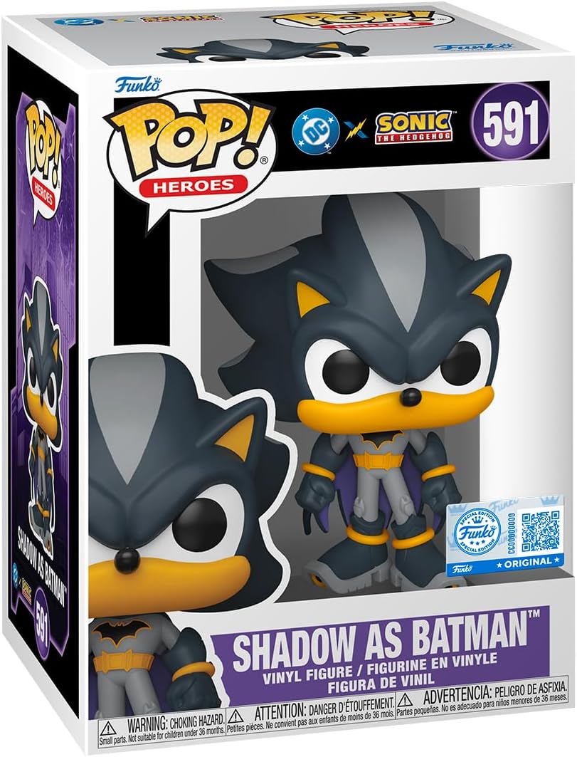 Funko Pop! Justice League & Sonic - Shadow as Batman #591 Image 1 VR.LV Funko Pop! Justice League & Sonic - Shadow as Batman #591 Image 1