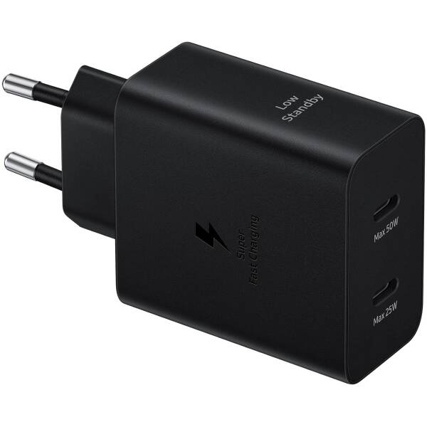 Samsung Travel Charger Duo 50W with cable Black EP-T5020 Image 1