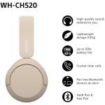 Sony WH-CH520 Beige Image 2