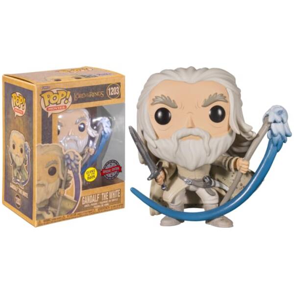 Funko Pop! Exclusive: The Lord of the Rings - Gandalf the White #1203 (Glow in the dark) Image 2