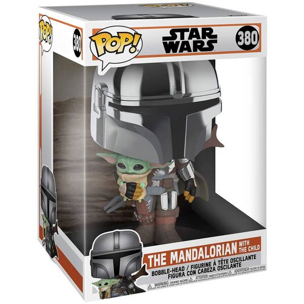 Funko Pop! Star Wars - Mandalorian with Yoda Child 25cm #380 Image 1
