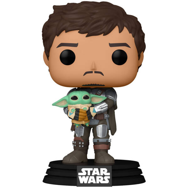 Funko Pop! Star Wars Mandalorian - Mando Holding Child #461 Image 2
