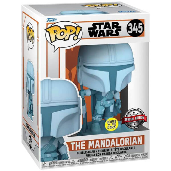 Funko Pop! Star Wars - The Mandalorian Exclusive (Glows in the Dark) #345 Image 1