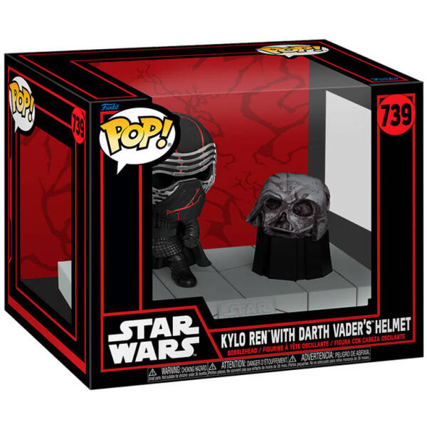 Funko Pop! Deluxe Star Wars - Kylo Ren with Darth Vader Helmet #739 Image 1