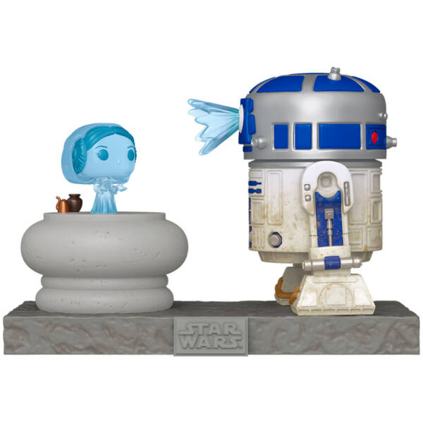 Funko Pop! Deluxe Star Wars - R2-D2 and Princess Leia Hologram #766 Image 2