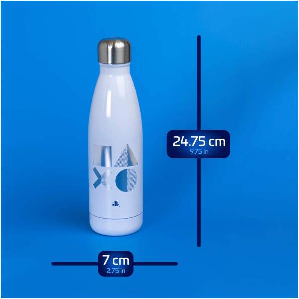 PlayStation Metal Water Bottle White 500ml Image 2