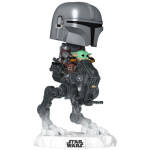 Funko Pop! Deluxe Star Wars Mandalorian & Grogu The Mandalorian with Grogu in Imperial Remnant AT-RT #837 Image 2