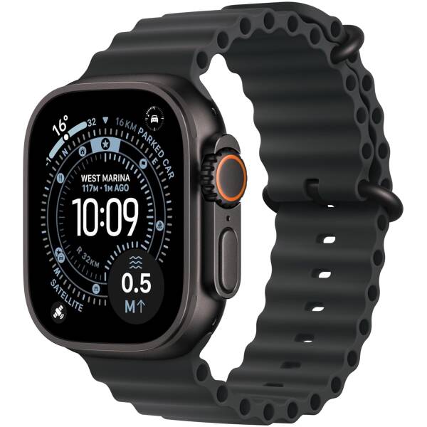 Apple Watch Ultra 3 (2025) GPS + Cellular 5G 49mm Black Titanium/Black Ocean MF0J4 Image 1