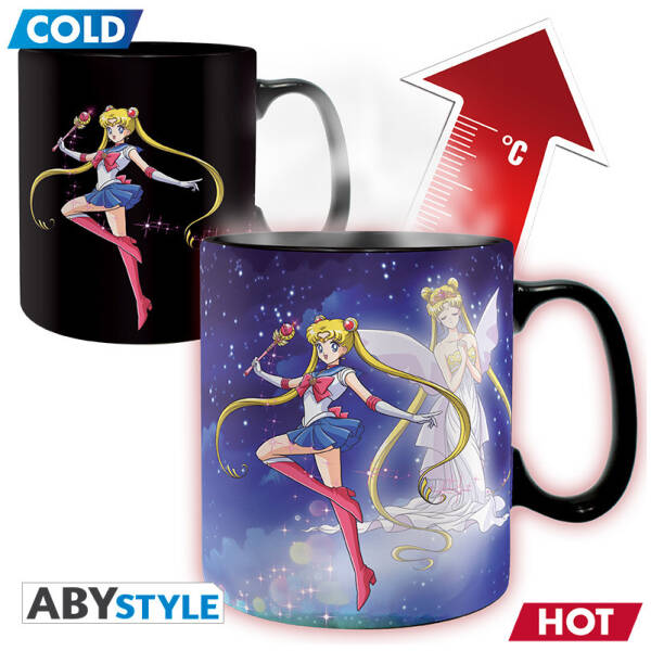 Sailor Moon Sailor & Chibi Heat Change Mug 460ml Image 1