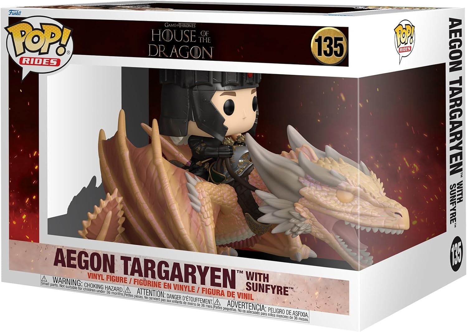 Funko Pop House of the Dragon - Aegon Targaryen with Sunfyre 135 Image 1 VR.LV Funko Pop! House of the Dragon - Aegon Targaryen with Sunfyre #135 Image 1
